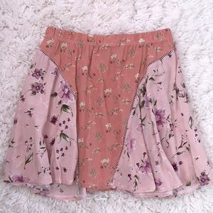 Pink LF floral skirt